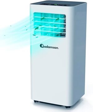 Adamson A9000 | Climatiseur Mobile Silencieux 3 en 1 + NOUVEAUTÉ 2024 + Déshumidificateur + Climatiseur Portable 9000 BTU + Ventilateur et Climatisation + Clim Mobile avec...