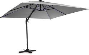 blumfeldt Parasol de Jardin Exterieur et Balcon, Panneaux Solaires et Eclairage Lumières LED, Protection UV, Parasol Jardin Etanche, Parasol Réglables, Parasols de Jardin...
