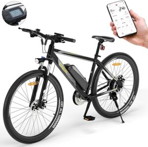 Eleglide Vélos Électrique, M1 Plus Vélo de Montagne électrique 27,5"/29" VTT Électrique Batterie 12,5 Ah, écran LCD, 21 Vitesses, E-Bike Urbain pour Adulte, APP